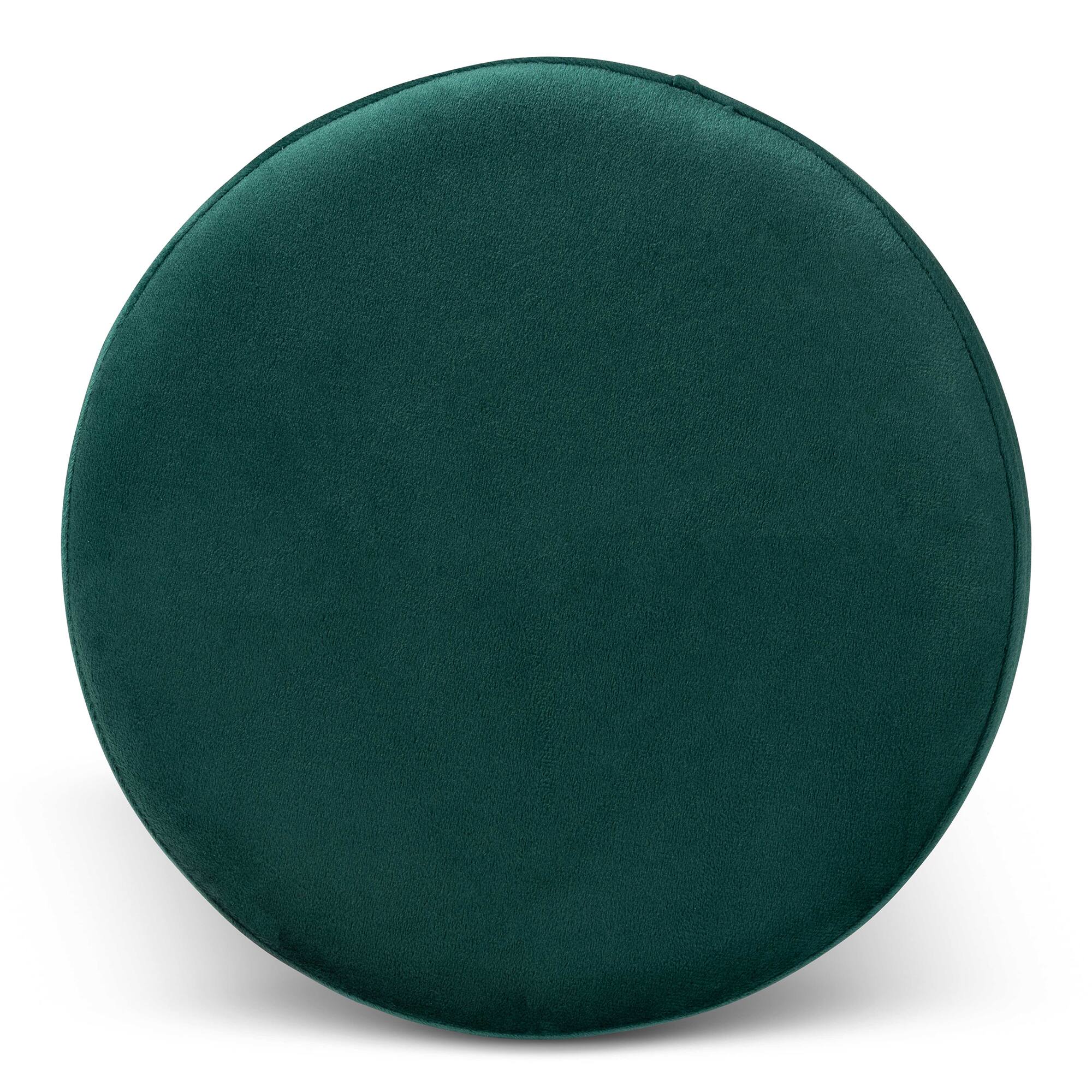 Left. Baxton Studio - Chaela Contemporary Glam and Luxe Velvet Fabric Upholstered and Gold Finished Metal Ottoman - Green/Gold.
