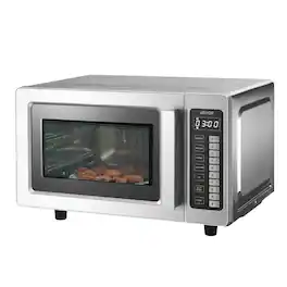 VEVOR - Countertop Microwave Oven, 0.9 Cu Ft, 1000W Digital Stainless Steel Microwave Oven with Touchscreen, 10 Cooking Presets - Silver