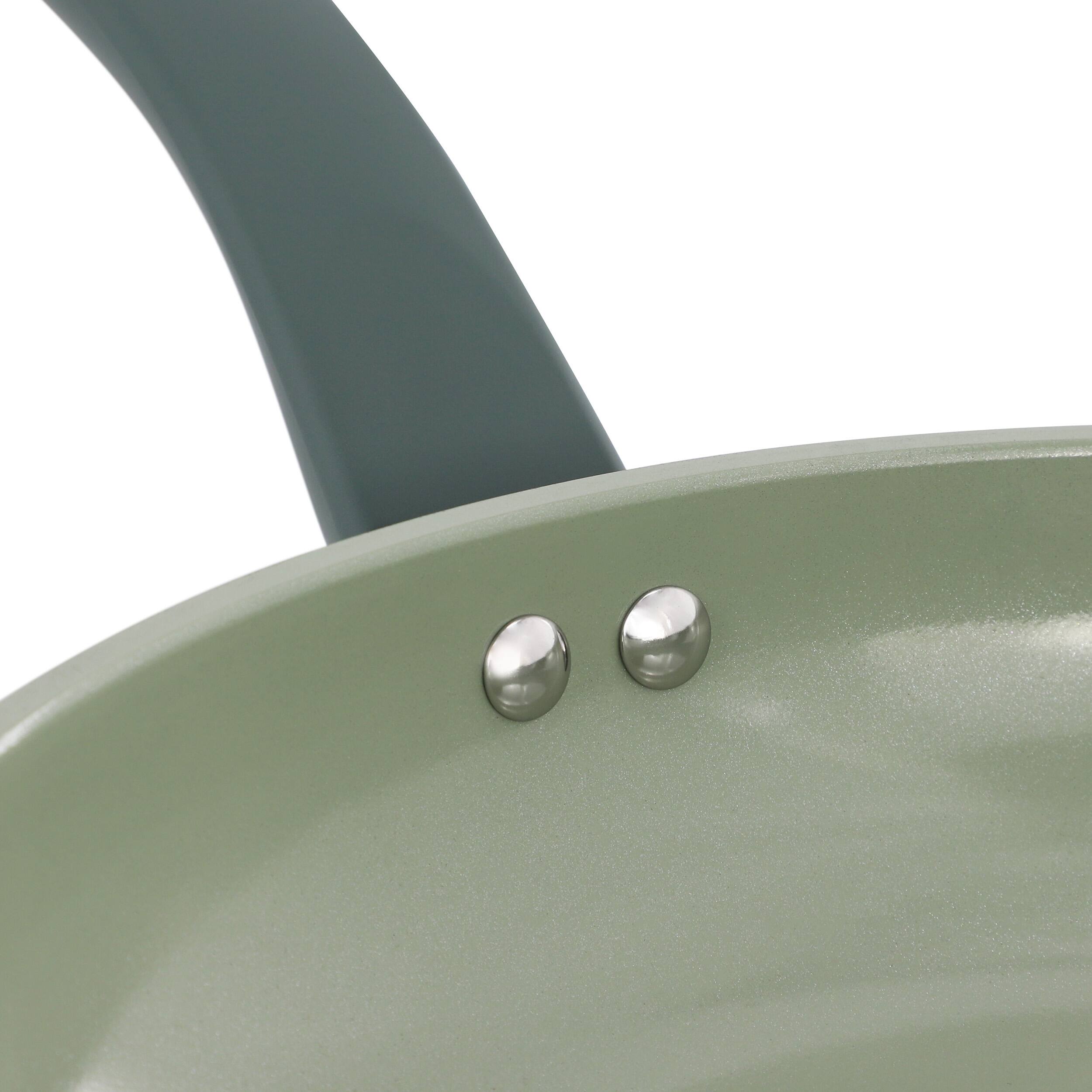 Alt View 3. Oster - Oster Sutterville Choice 12 Inch Ceramic Nonstick Frying Pan in Evergreen - Green.