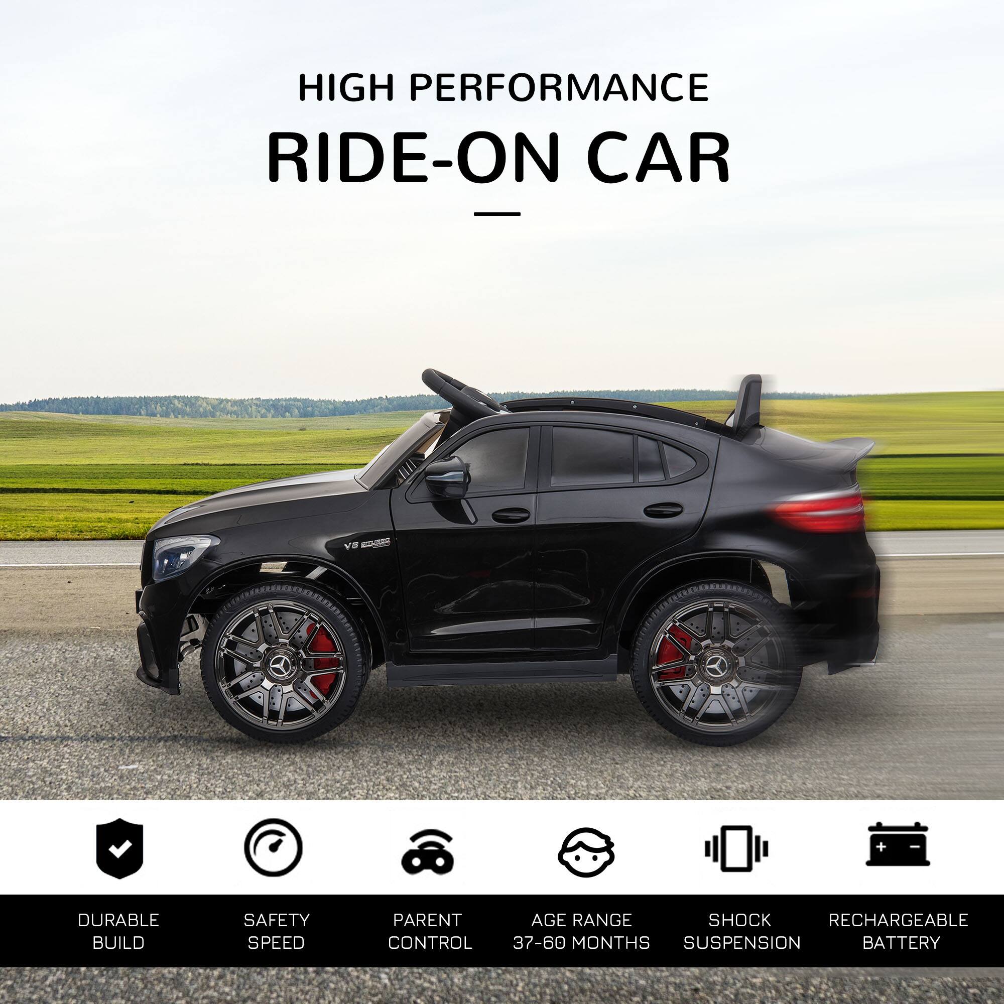 HIGH PERFORMANCE RIDE-ON CAR

- DURABLE BUILD
- SAFETY SPEED
- PARENT CONTROL
- AGE RANGE 37-60 MONTHS
- SHOCK SUSPENSION
- RECHARGEABLE BATTERY