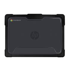 Front. SaharaCase - HP Fortis 11 G1i/G10 Chromebook Case | Heavy Duty Design | Shock-Absorbing Corners | Venture Series - Clear/Black.