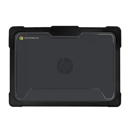 Front. SaharaCase - HP Fortis 11 G1i/G10 Chromebook Case | Heavy Duty Design | Shock-Absorbing Corners | Venture Series - Clear/Black.