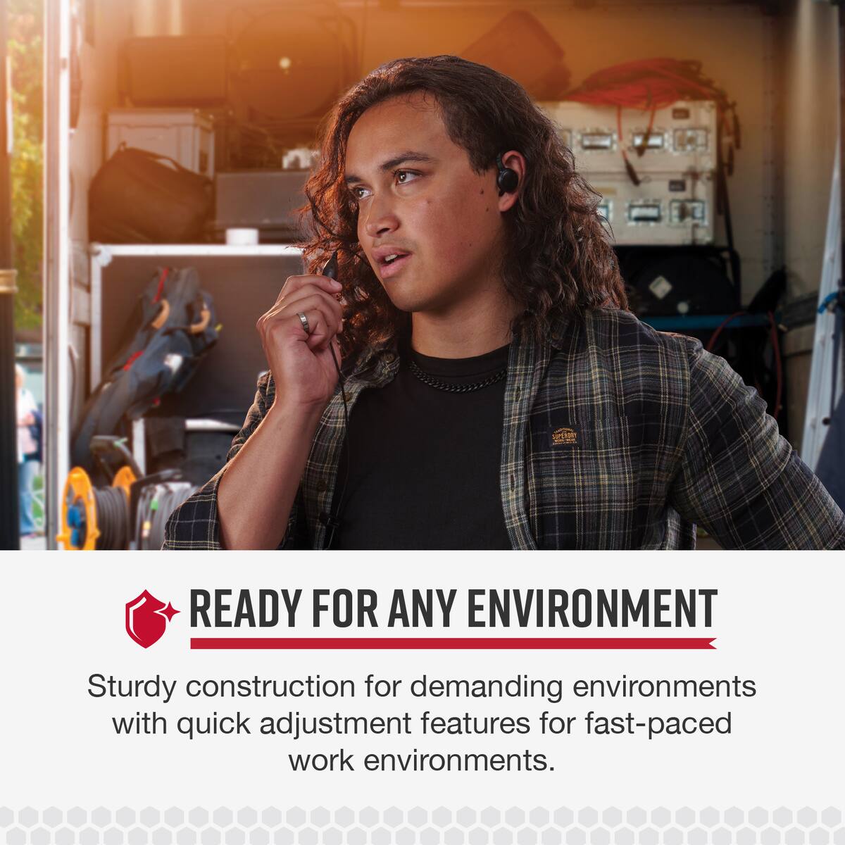 READY FOR ANY ENVIRONMENT: Sturdy construction for demanding environments with quick adjustment features for fast-paced work environments.