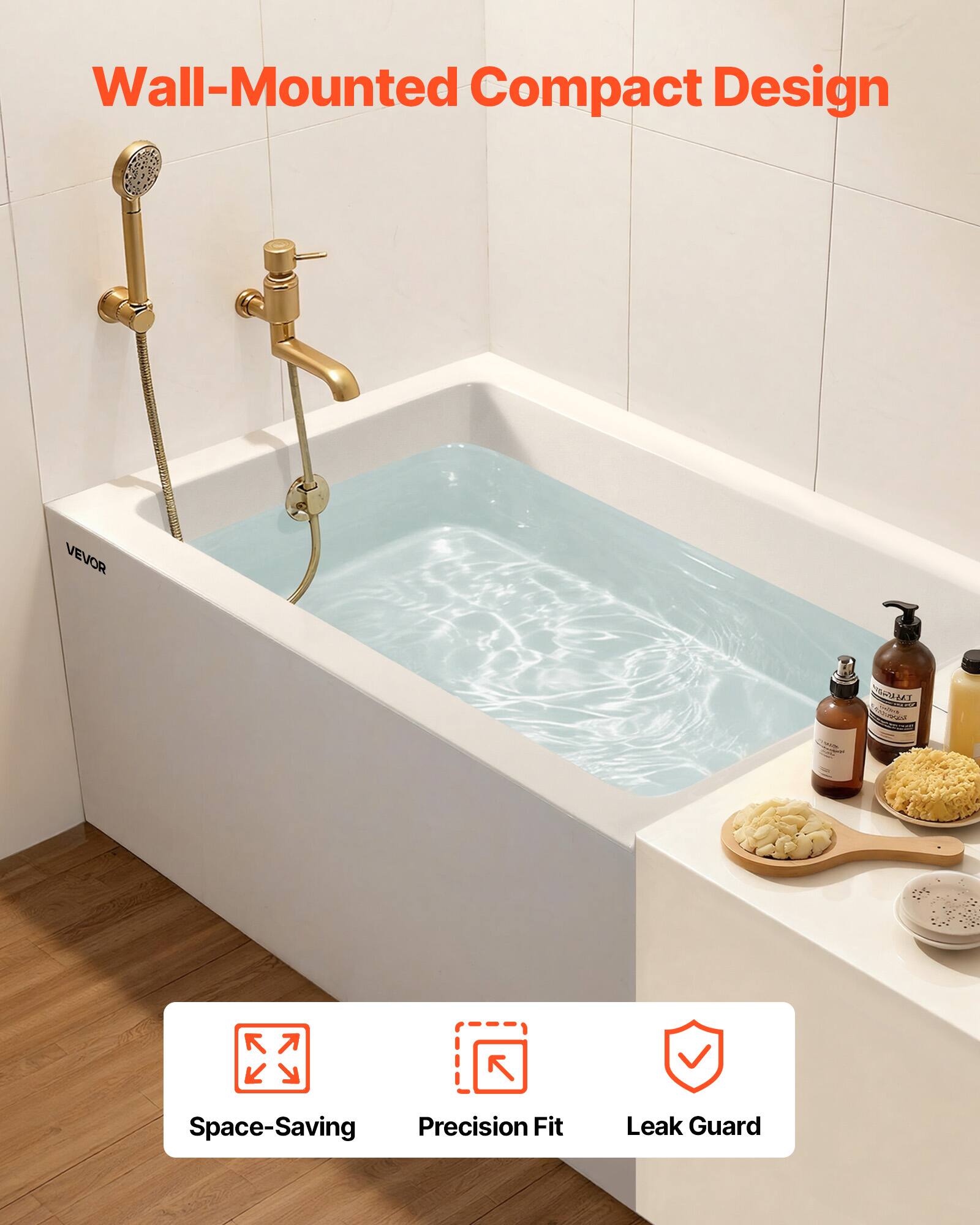 Wall-Mounted Compact Design  
Space-Saving Precision Fit Leak Guard