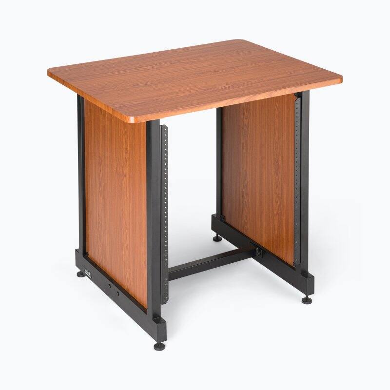 Alt View 2. On Stage Stands - On-Stage WS7500 Series Workstation Rack Cabinet, Rosewood - Black.