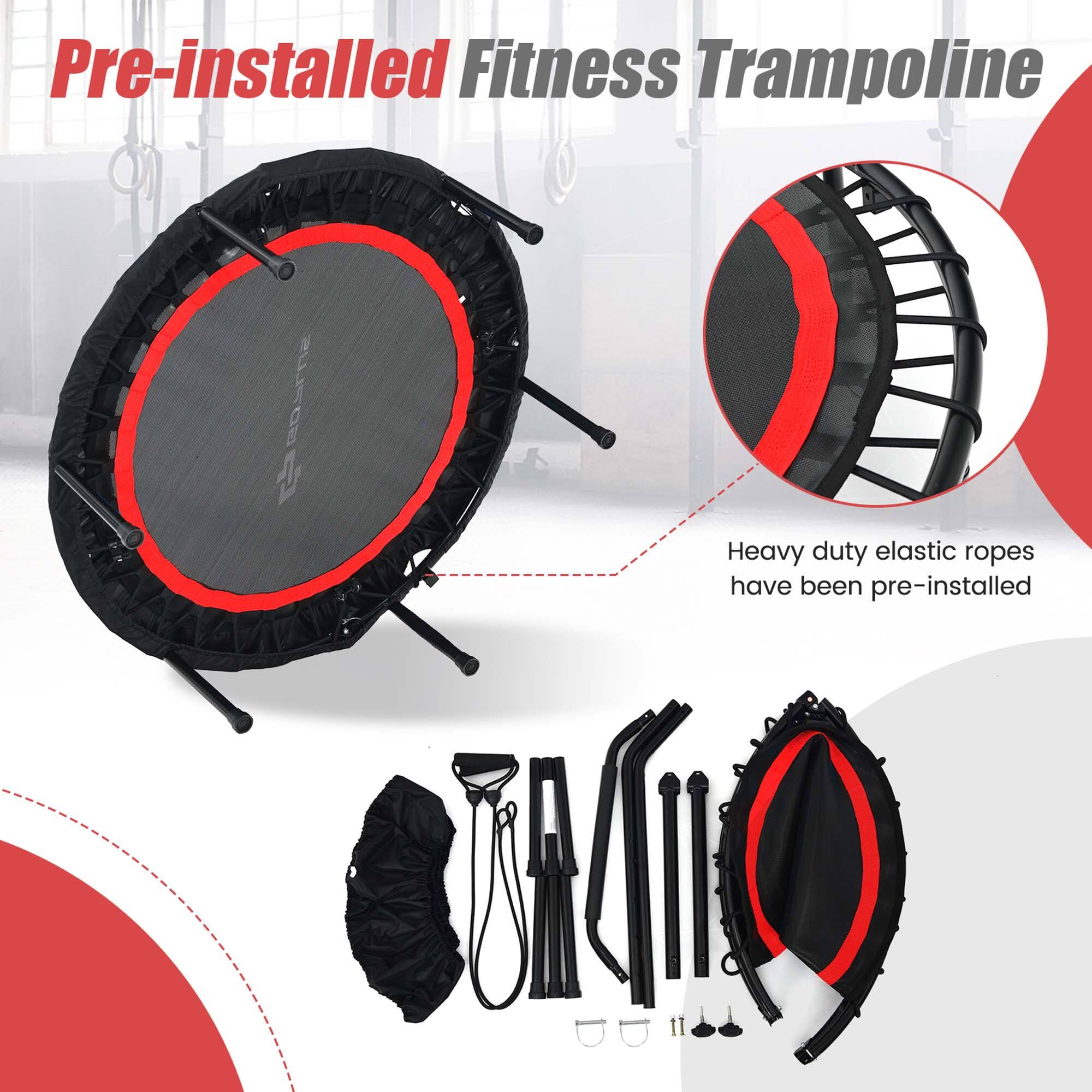 Pre-installed Fitness Trampoline

Heavy duty elastic ropes have been pre-installed
