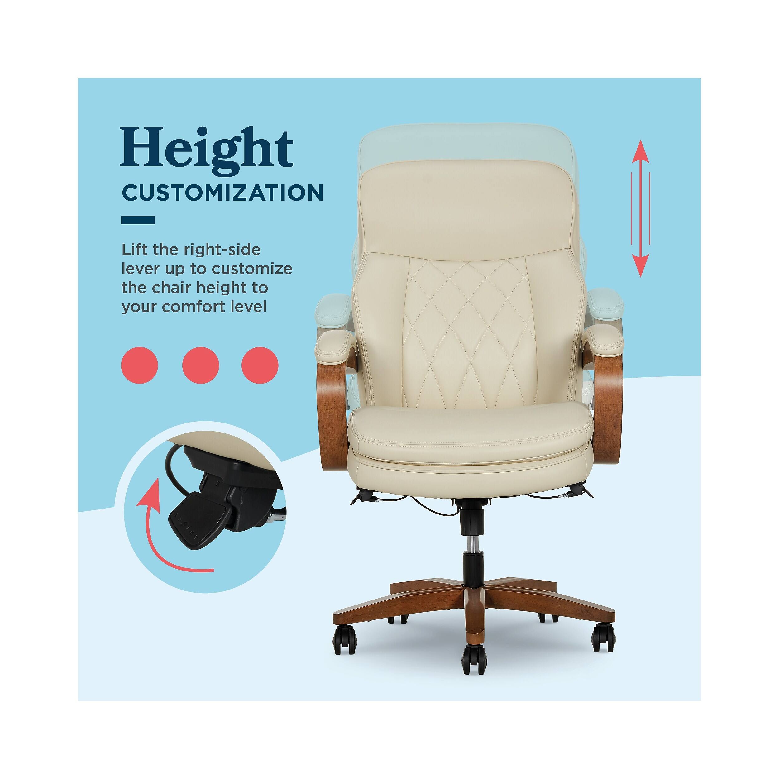Height CUSTOMIZATION  
Lift the right-side lever up to customize the chair height to your comfort level