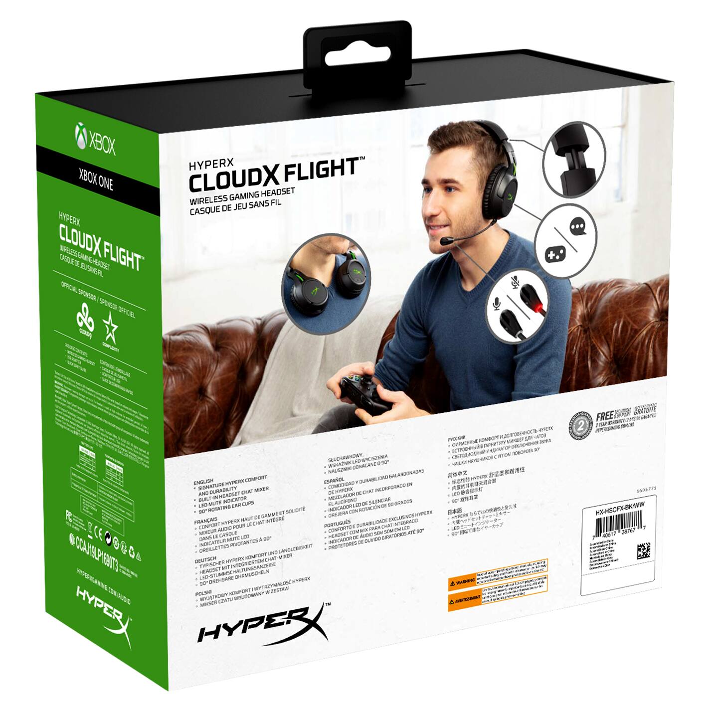 Alt View 16. HyperX - CloudX Flight Wireless Gaming Headset for Xbox X|S and Xbox One - Black.