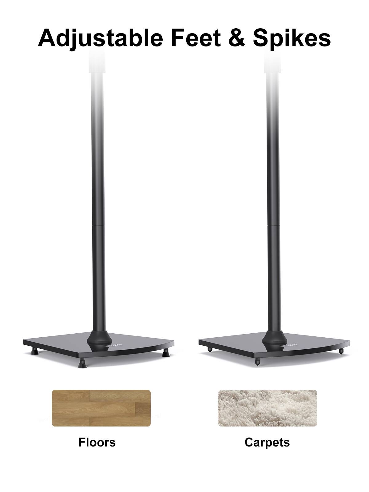 Adjustable Feet & Spikes
Floors
Carpets