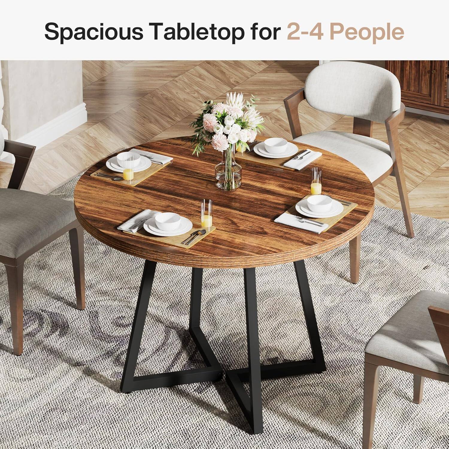Spacious Tabletop for 2-4 People