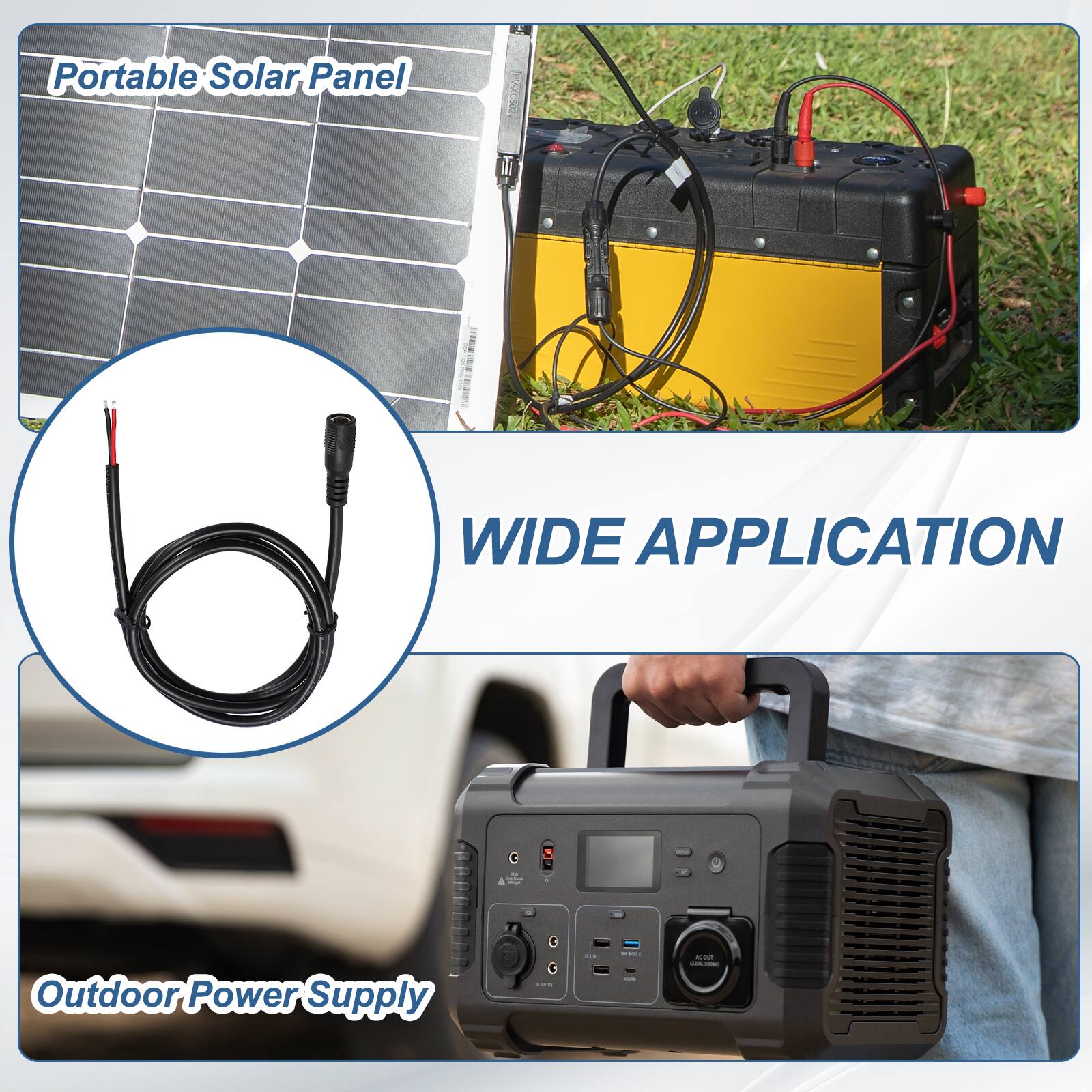Portable Solar Panel  
15 WIDE APPLICATION  
Outdoor Power Supply