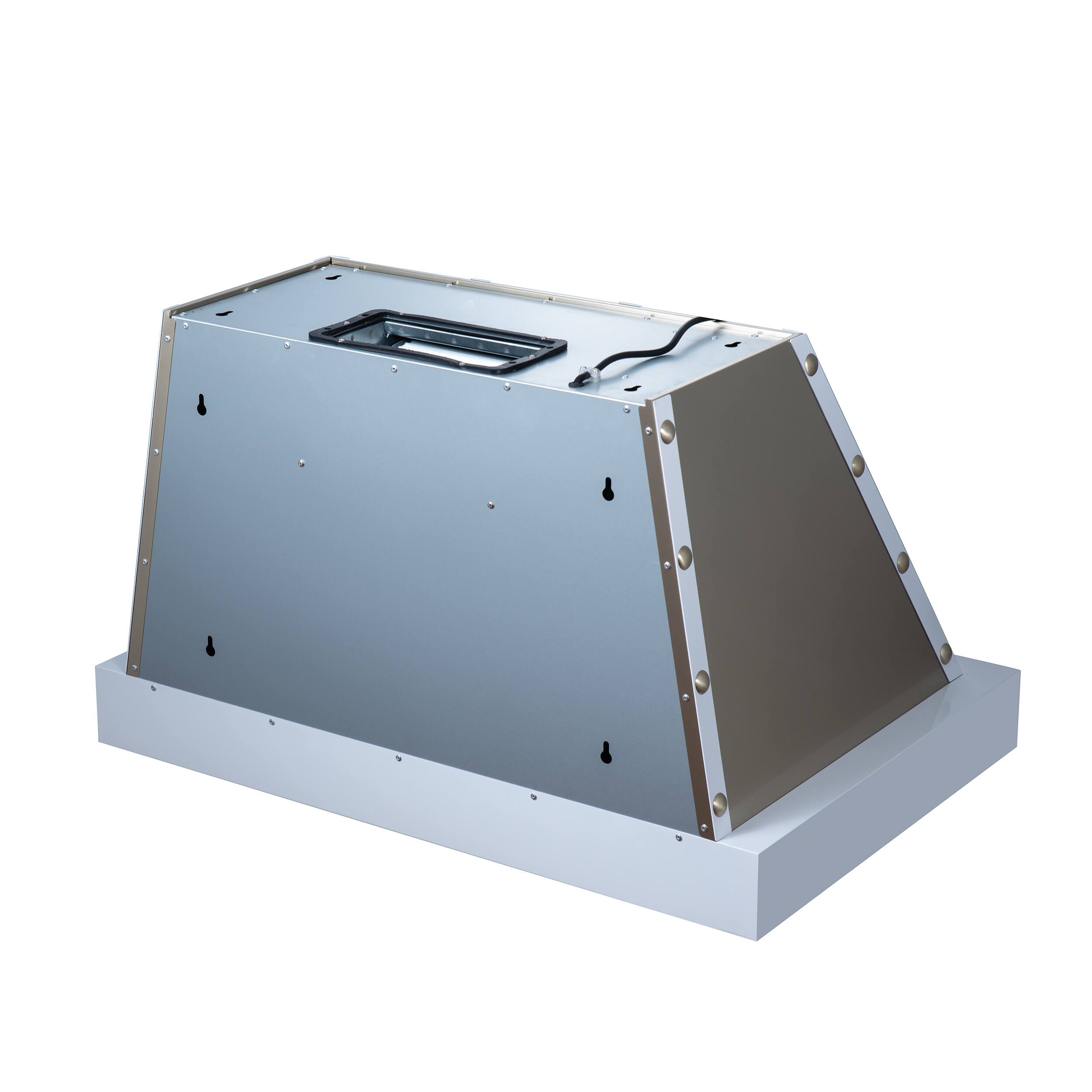 Back. Forno Appliances - Ambassador 36" Wall Mount Range Hood with Touch Controls, LED Lighting and Remote Control - White with Copper Trim - White/Copper.