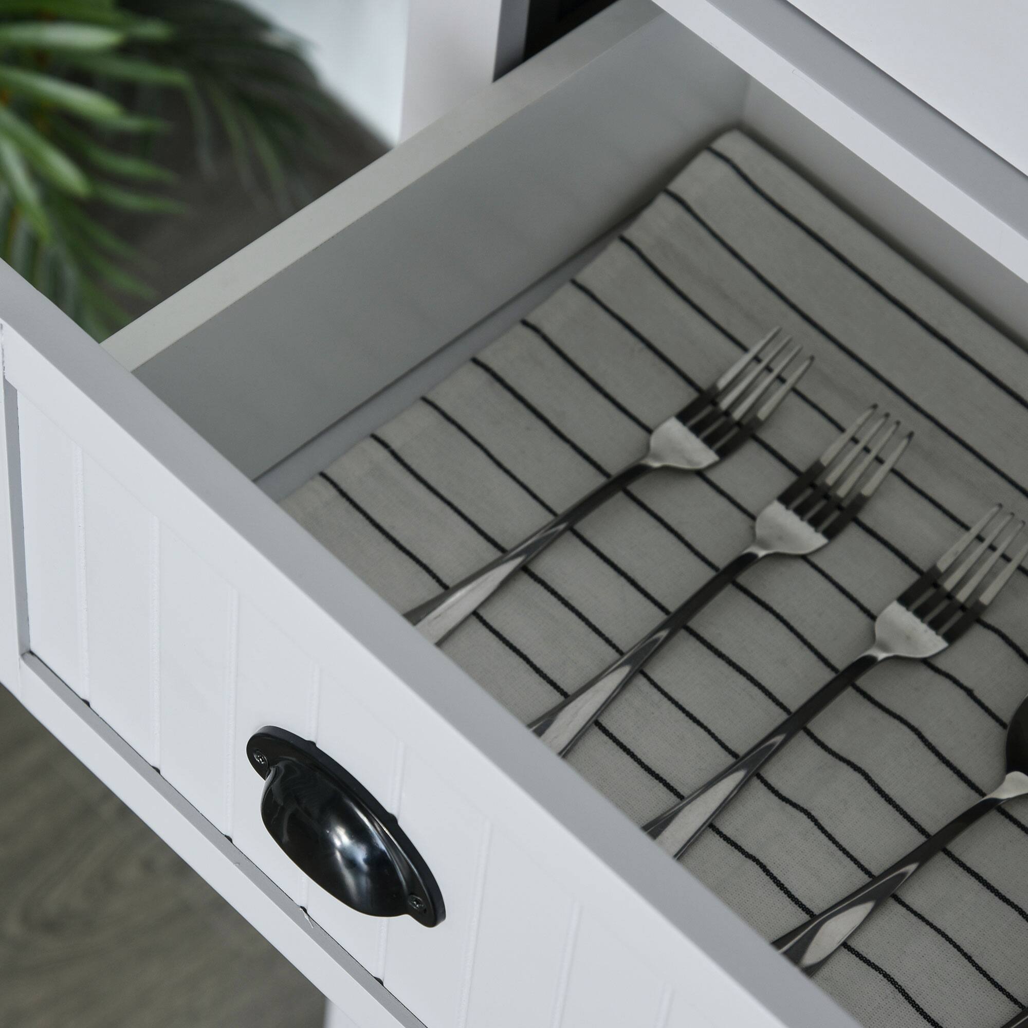 Alt View 7. Homcom - 72" Kitchen Pantry Cabinet, Freestanding Storage Cabinet with 4 Doors, Drawer and 3 Adjustable Shelves for Dining Room - Gray.