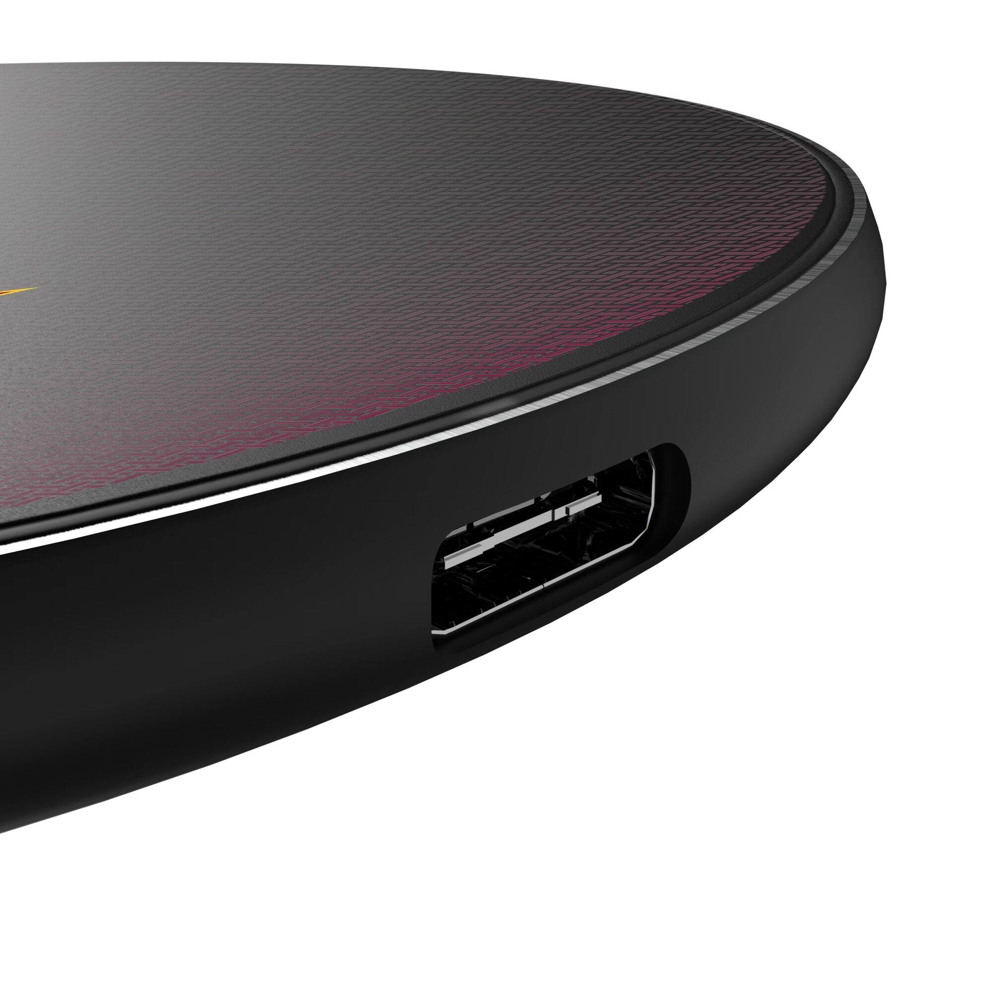 Alt View 2. Keyscaper - Arizona State Sun Devils 15 Watt Wireless Induction Charger - Black.