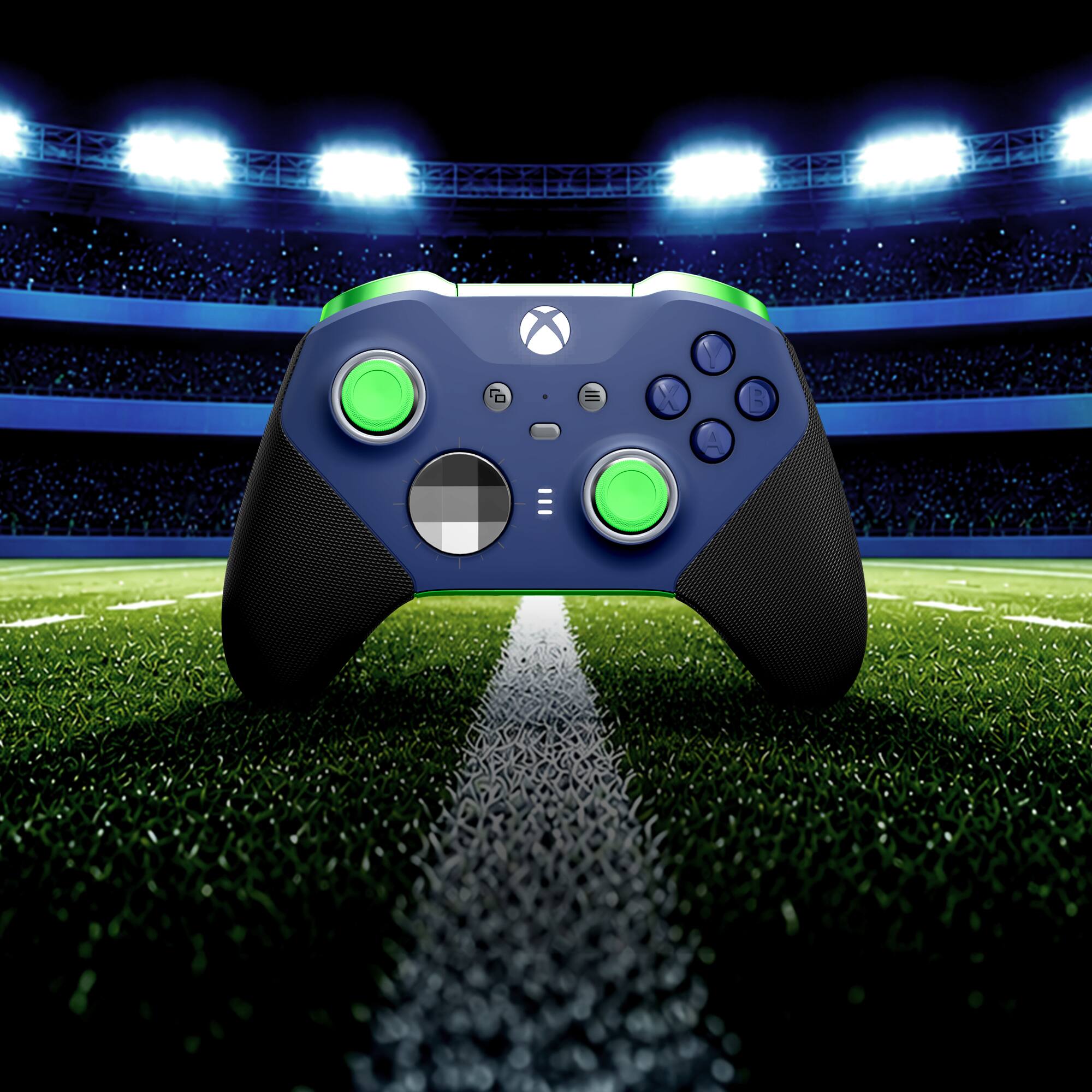 Back. Microsoft - XBOX Elite Series 2 Core Wireless Controller for XBOX Series X, XBOX Series S, XBOX One, PCs, and Cloud-Enabled Devices - Green and Blue.