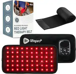 LifePro - Red Light Therapy Belt 660nm 850nm Infrared Red Light Therapy for Body Back and Shoulder - Micro Rechargeable