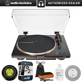 Audio-Technica - Fully Automatic Belt-Drive Turntable, Black/Bronze + 2 Year Extended Warranty Bundle