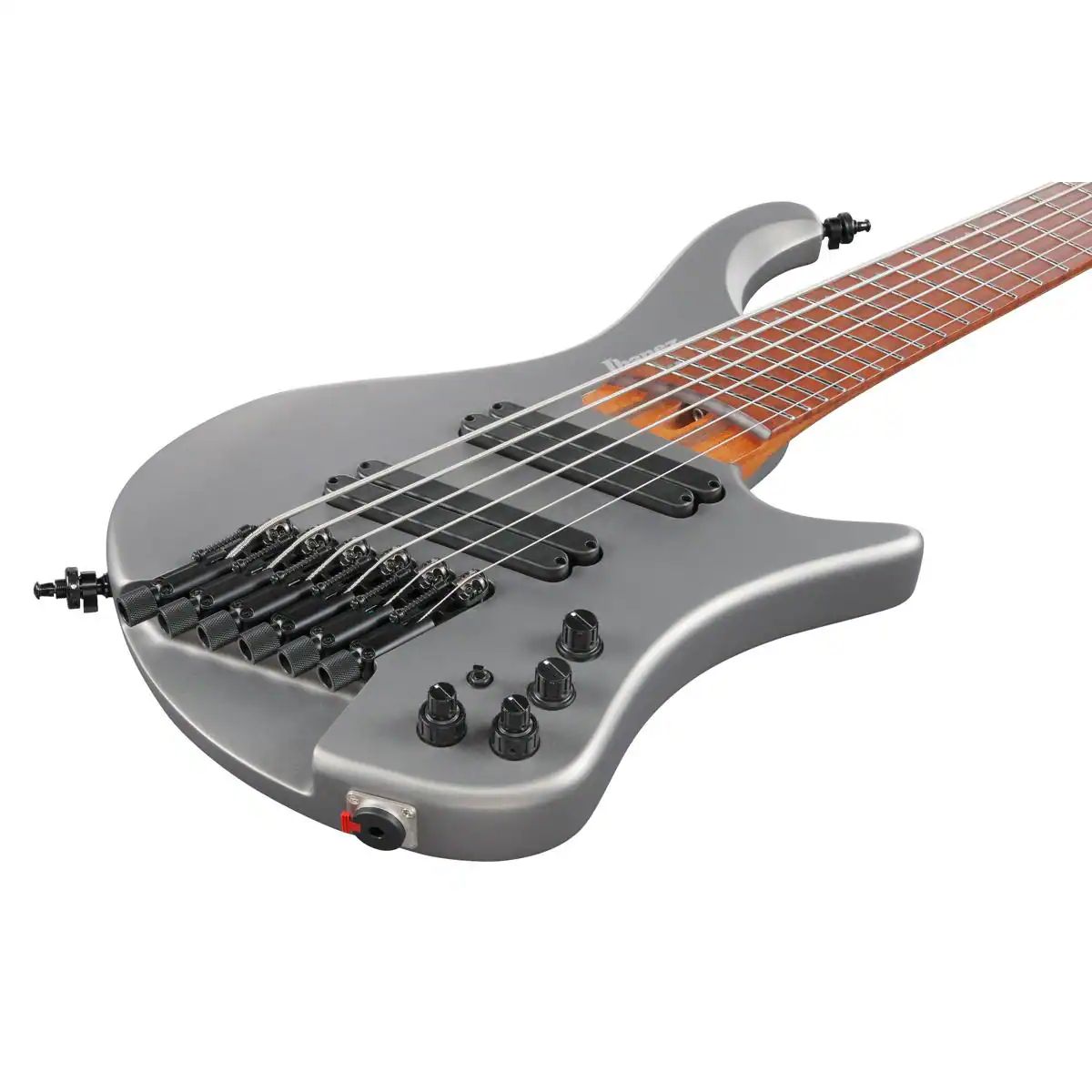 Alt View 5. Ibanez - Ibanez EHB1006MS EHB Ergonomic Headless Electric Bass Guitar, Metallic Gray Matte.