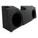 Alt View 3. QPower - QPower Dual 12" Sub Box - Chevy Silverado & GMC Sierra Crew & Double Cab 19-26 - Black.