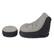 Left. Intex - Inflatable Ultra Lounge Chair With Cup Holder And Ottoman Set - Gray.