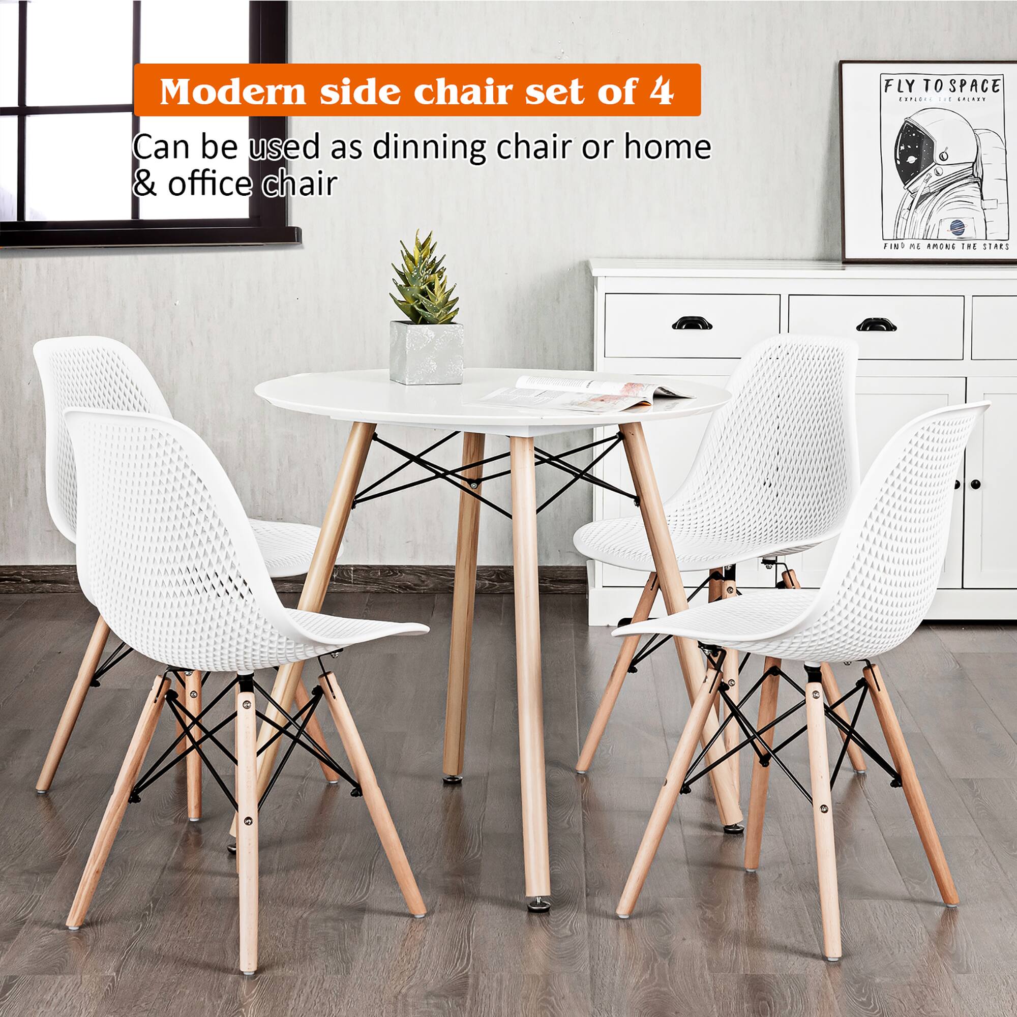 Modern side chair set of 4  
Can be used as dining chair or home & office chair