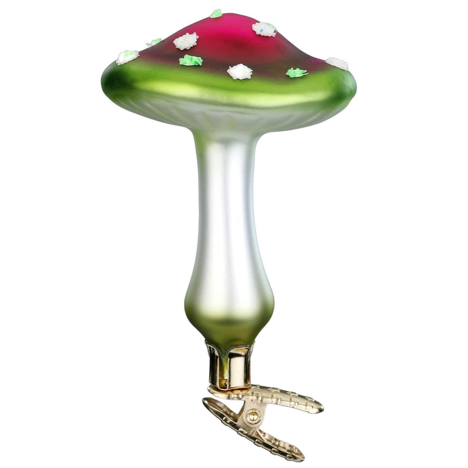 Inge Glas - Clip on Crystal Spore Mushroom German Glass Christmas Ornament FREE BOX - Multicolor price history on PriceWatchPro