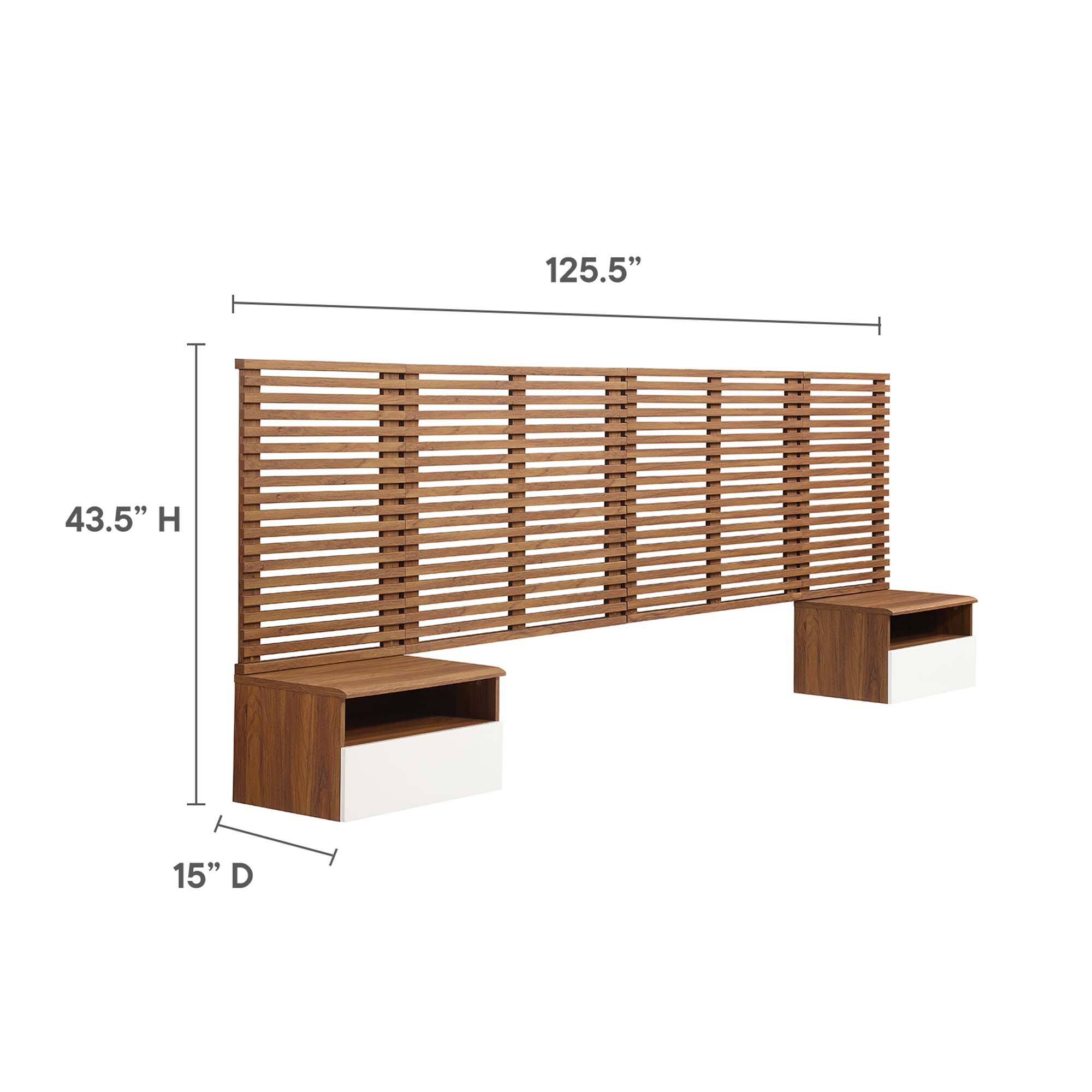 125.5" W x 43.5" H x 15" D