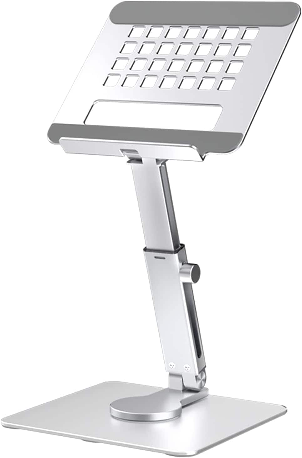 FINEAK - 360° Adjustable Ergonomic Tablet Stand for iPad & Phones - Silver white