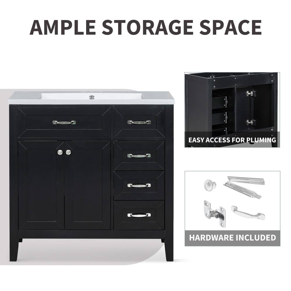 AMPLE STORAGE SPACE

EASY ACCESS FOR PLUMBING

HARDWARE INCLUDED