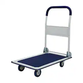 Boyel Living - Folding Heavy Duty Flatbed Cart 330 lbs Capacity Moving Platform Truck - Blue