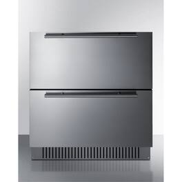 SUMMIT - 30" wide built-in undercounter ADA height 2-drawer outdoor all-refrigerator - Steel