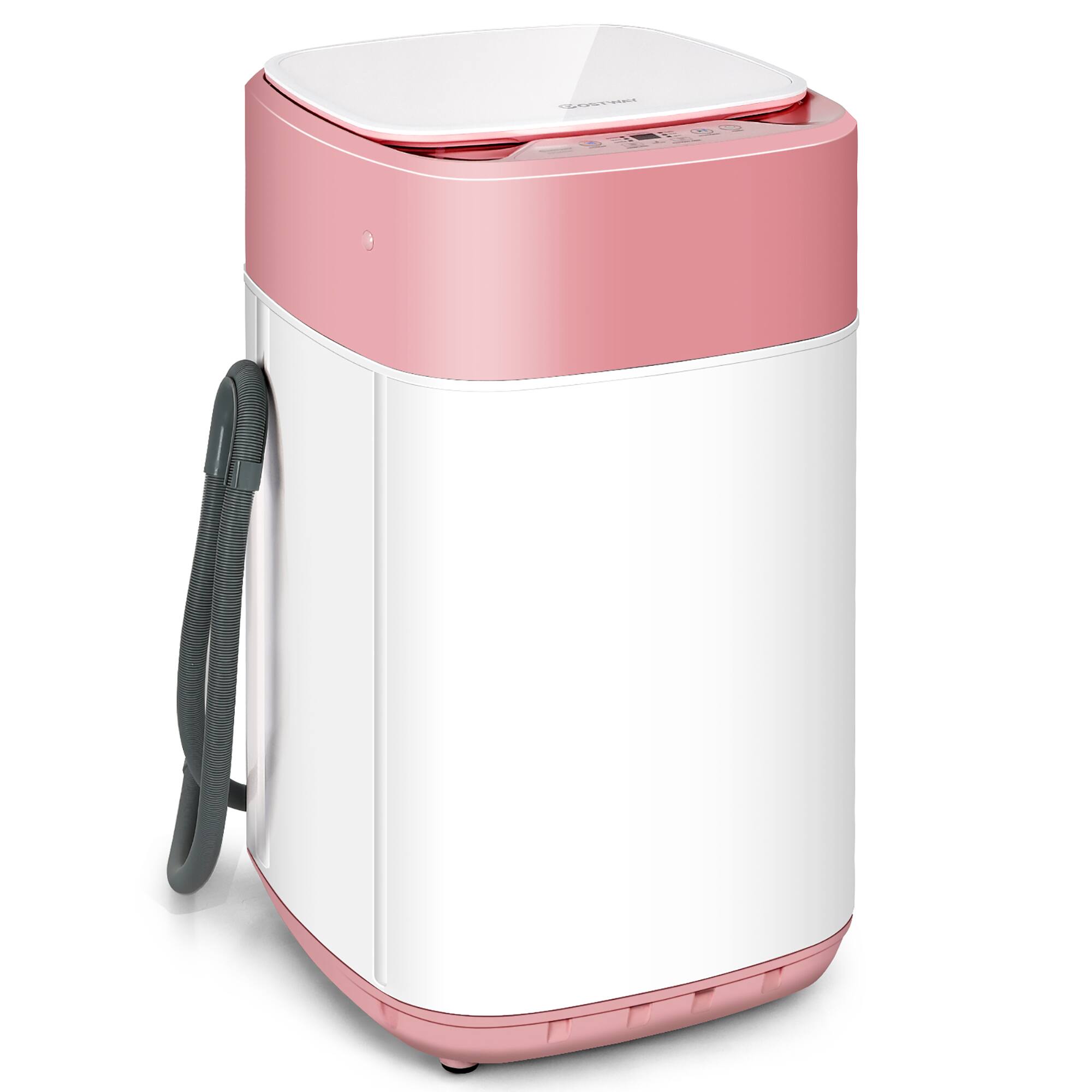 8 lb. Portable Fully Automatic Washing Machine with Drain Pump Pink