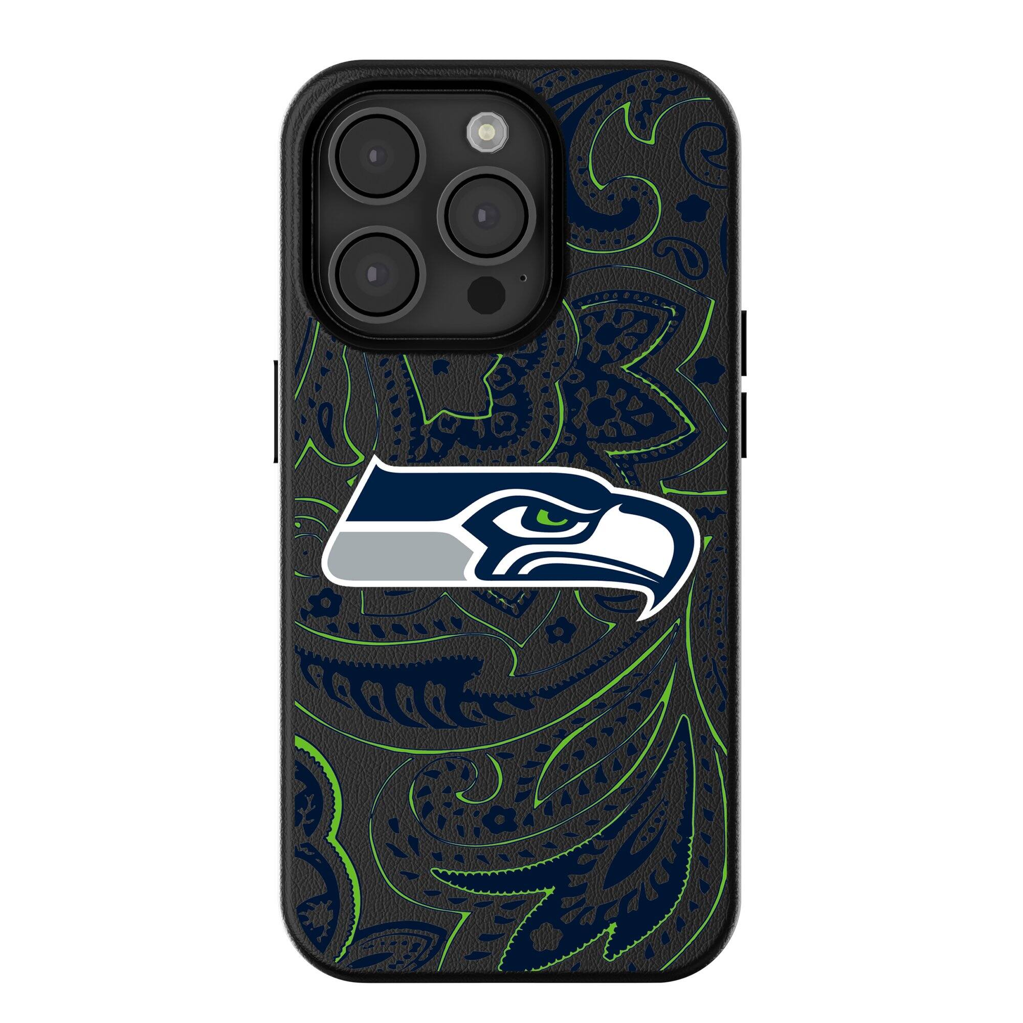 Keyscaper - NFL - Seattle Seahawks Paisley iPhone Magnetic Bump Case - 15 Pro - Black price history on PriceWatchPro