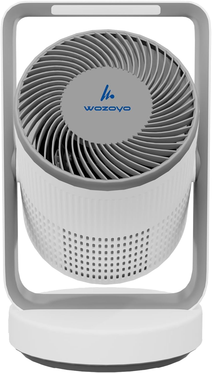 Front. Wozoyo - Pure Air PA4 Smart Air Purifier for Home, Covers Up to 1065 ft², 142 CFM, H13 HEPA 3-in-1 Filter, PM Display, Alexa - White.