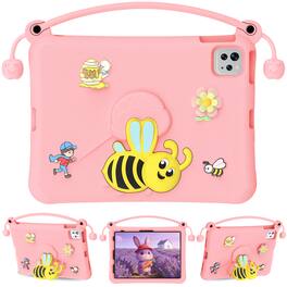 Dteck - for Apple iPad (A16) 11" 2025 & iPad Air 11‑inch (M4) 2026 Kids EVA Tablet Case,Shockproof Kickstand Cover + Handle - Pink