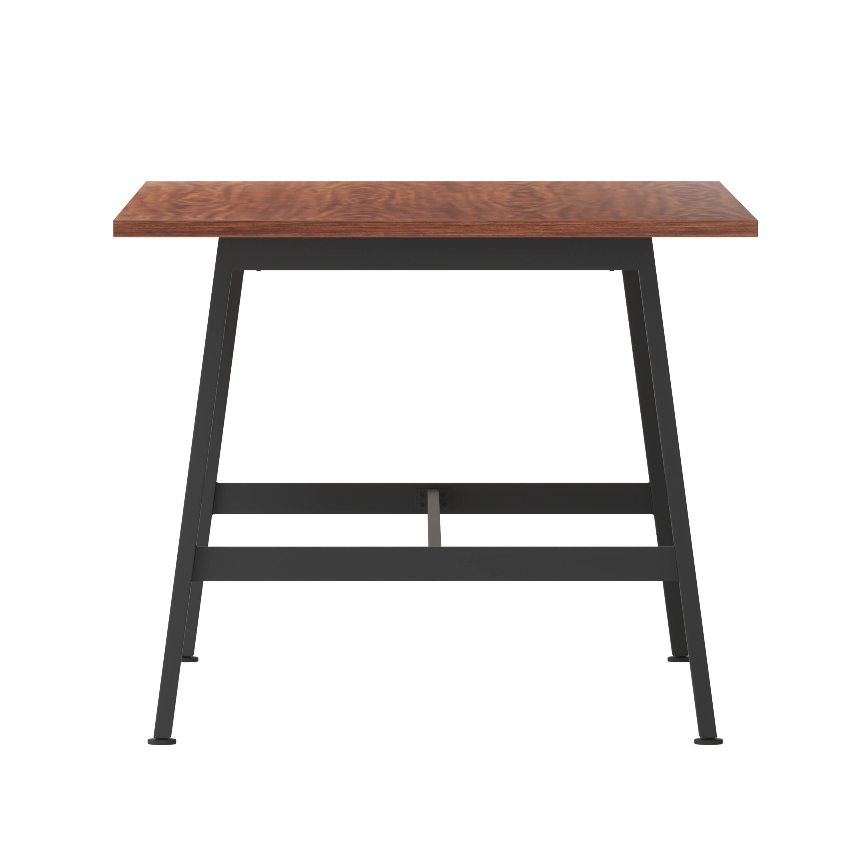 Left. Flash Furniture - Redmond Commercial 72x36 Conference Table with 1" Thick Double Sided Laminate Table Top with PVC Edging and Heavy Duty A - Brown.
