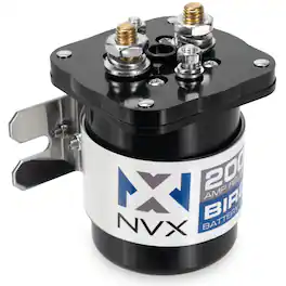 NVX - BIR200 200 AMP Battery Relay Isolator and Relay for Cars, RVs, ATVs, UTVs, and Boats.