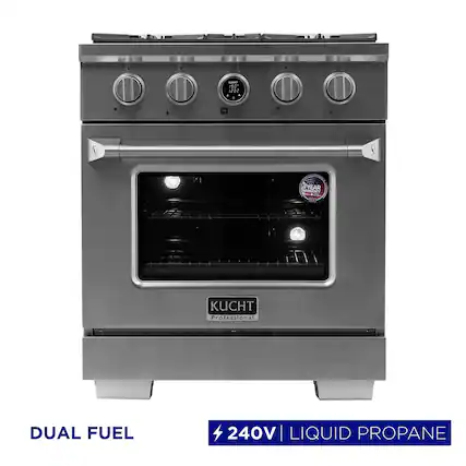 A 30" 1202 YEAR WARRANTY A KUCHT Professional DUAL FUEL 240V | LIQUID PROPANE
