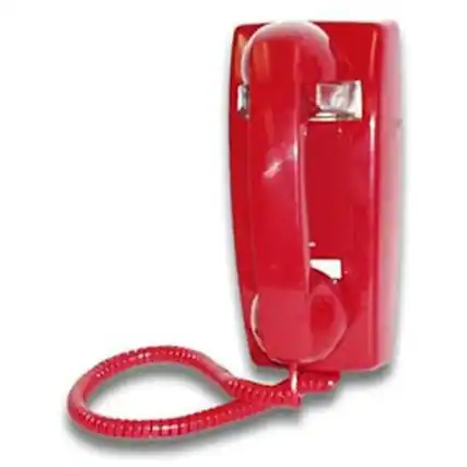 Front. Viking - Hot-Line Wall Phone, Red Color - Red.