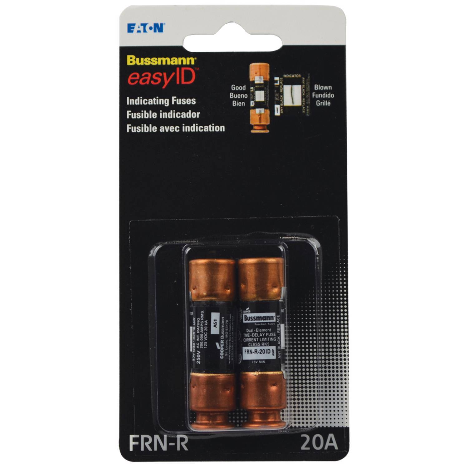 Bussmann - EasyID 20 amps Dual Element Time Delay Fuse 2 pk