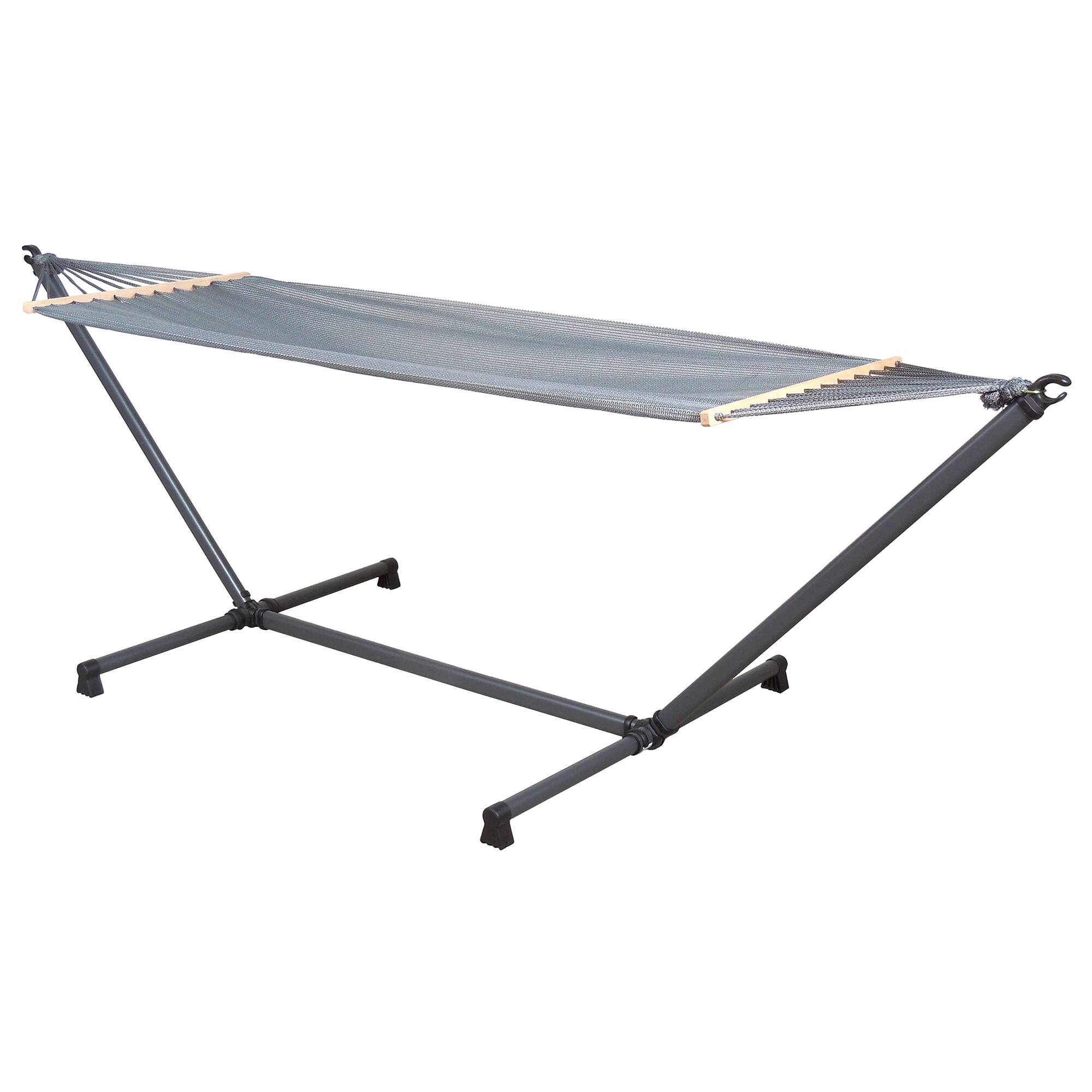 Angle. SUNJOY - Sunjoy Hammock Nizza Complete with Polypropilene Net Grey.