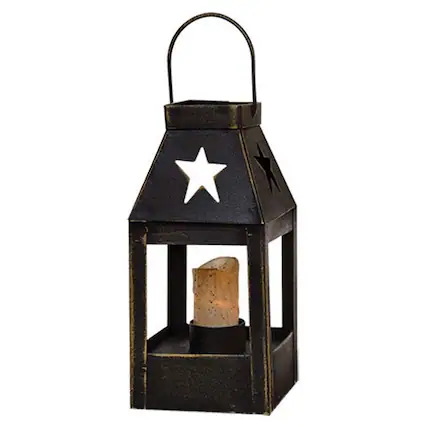 Front. BreeBe - Mini Star Lantern - Black.