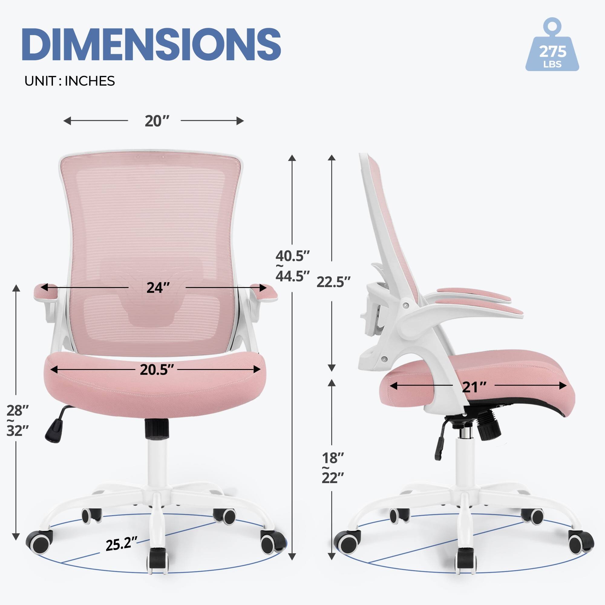DIMENSIONS  
UNIT: INCHES  

- 20"  
- 24"  
- 40.5" / 44.5"  
- 22.5"  
- 20.5"  
- 28" / 32"  
- 25.2"  
- 18" / 22"  
- 21"  

275 LBS