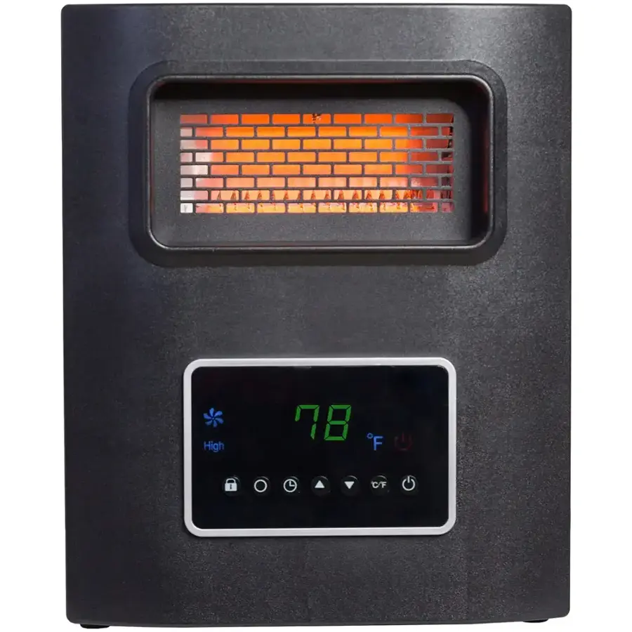 Alt View 19. Lifesmart - 4-Wrapped Element Infrared Heater with USB Charging - Black.
