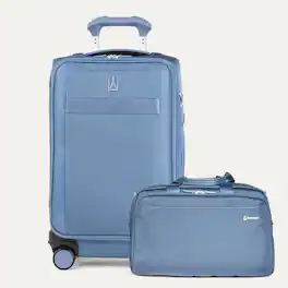 Travelpro - Versapack + Softside Carry-On & Underseat Travel Tote Bag Luggage Set - Elemental Blue