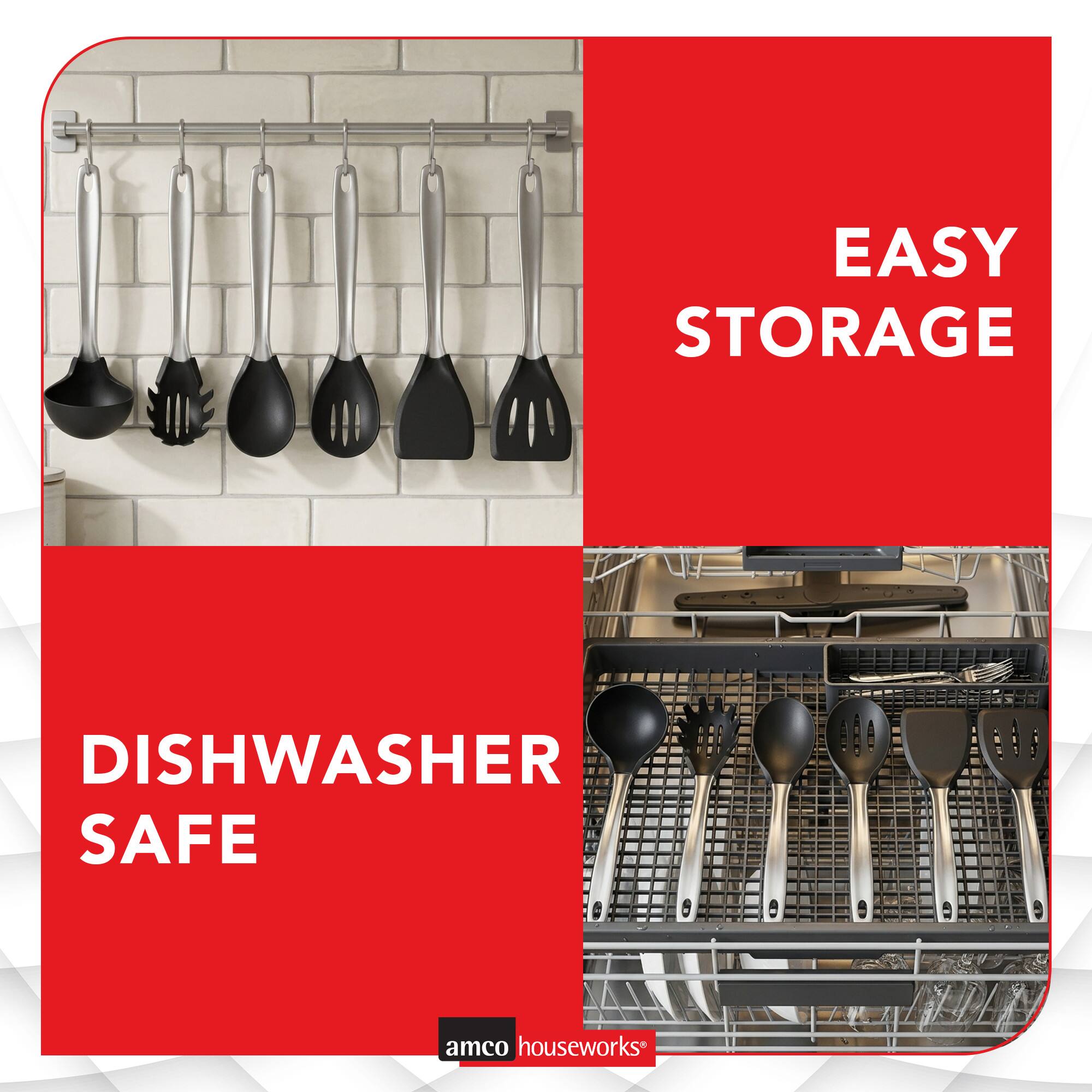 EASY STORAGE  
DISHWASHER SAFE  
amco houseworks