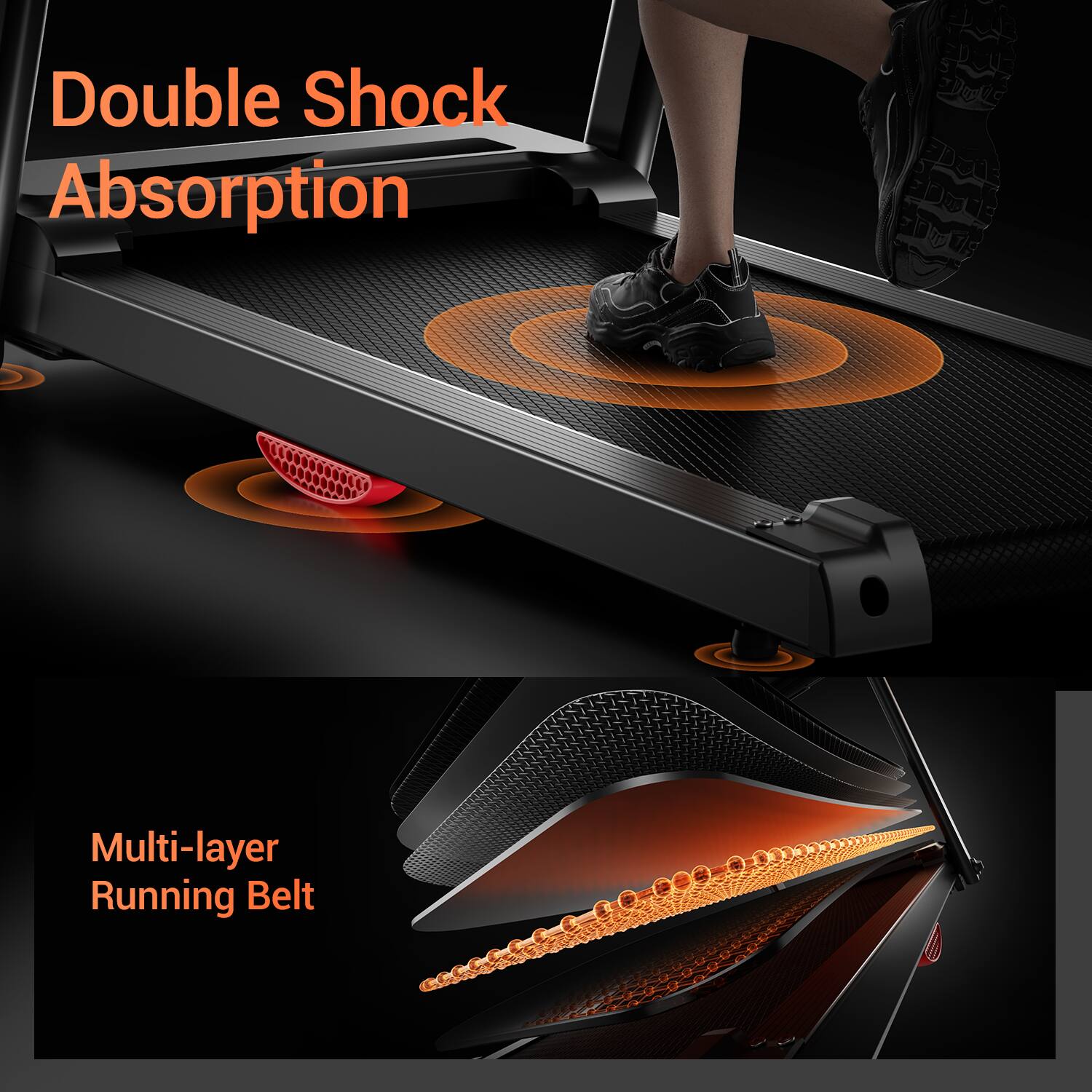 Double Shock Absorption

Multi-layer Running Belt