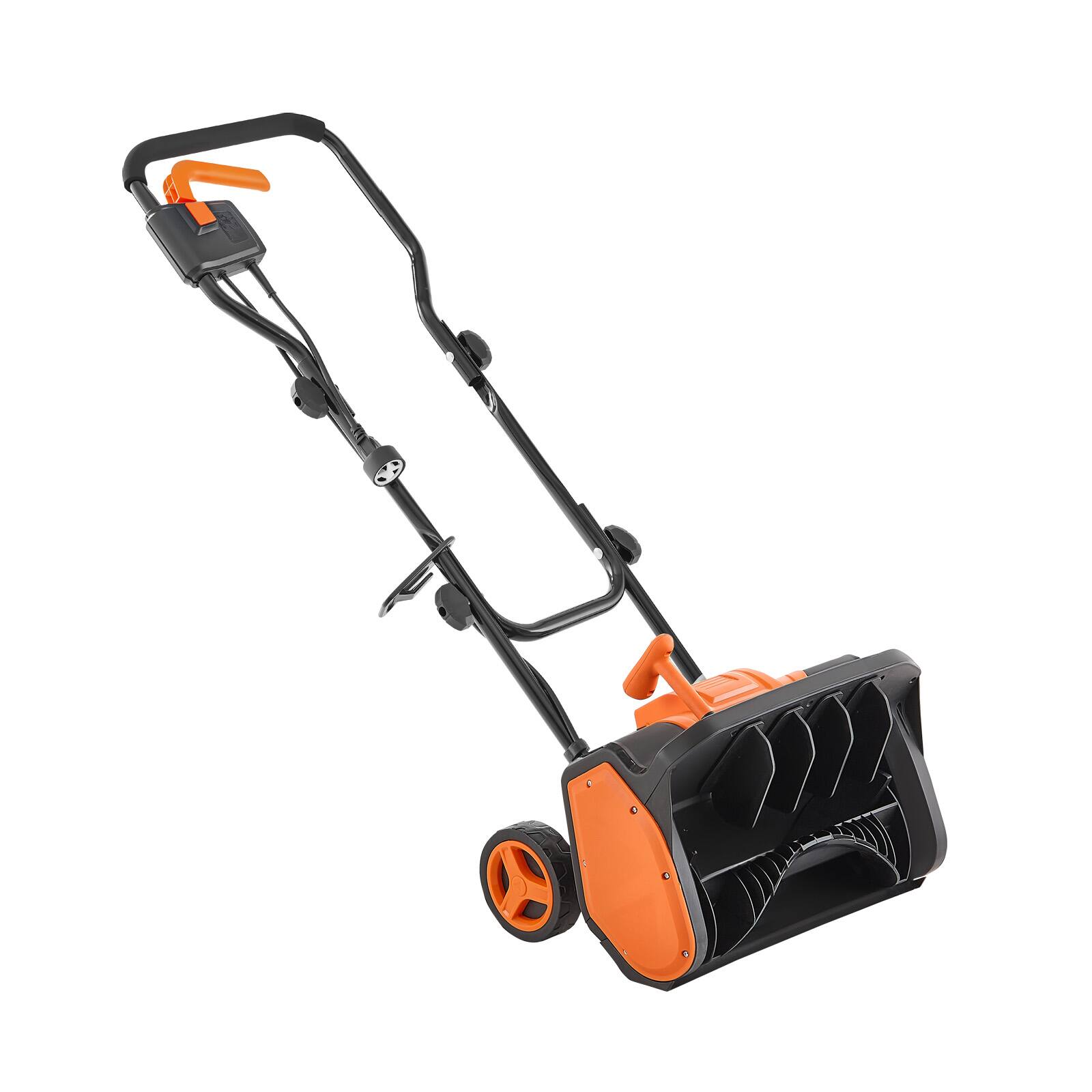 Front. VEVOR - Electric Snow Shovel, 12A 17 inch Corded Snow Shovel, 60° Adjustable Chute, 20 ft Throwing Distance - Orange;Black.