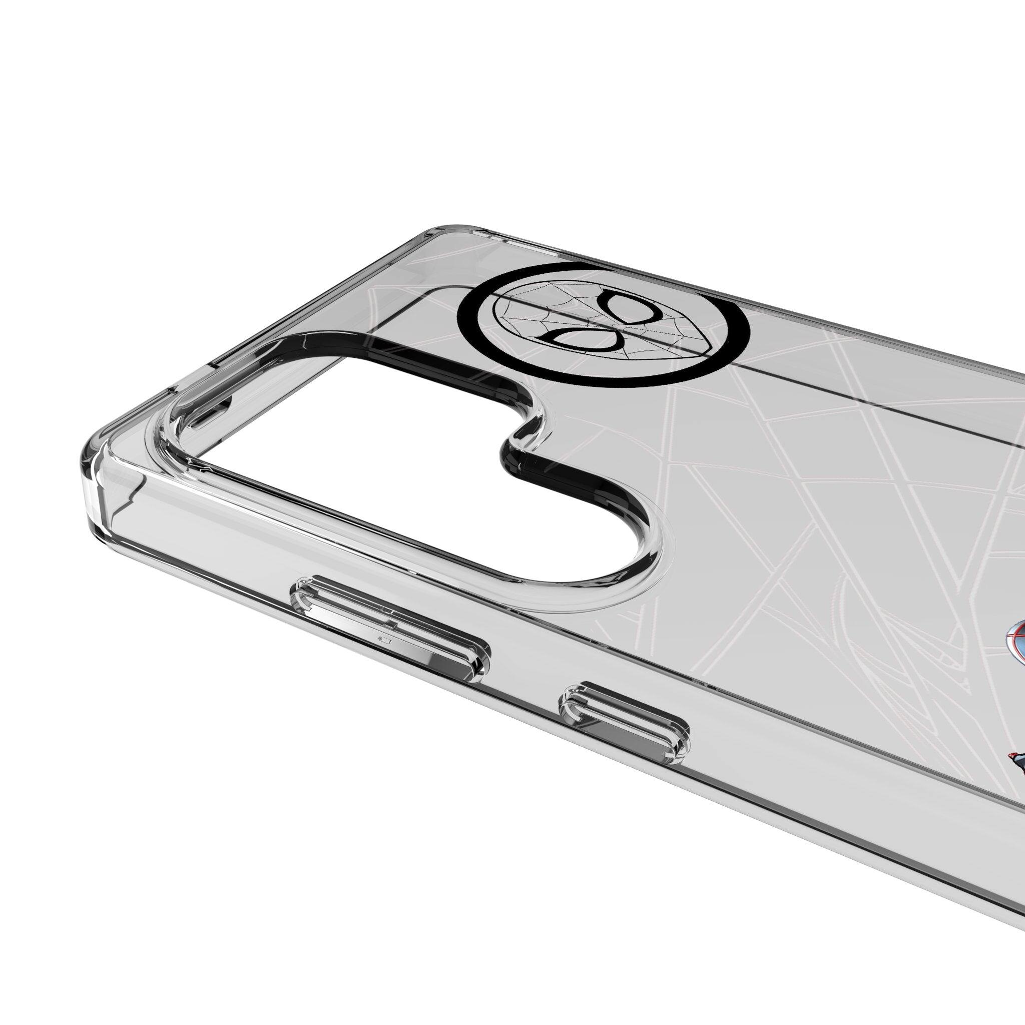 Left. Keyscaper - Marvel MechLine Clear Phone Case - Samsung Galaxy S24 Ultra - Miles Morales.