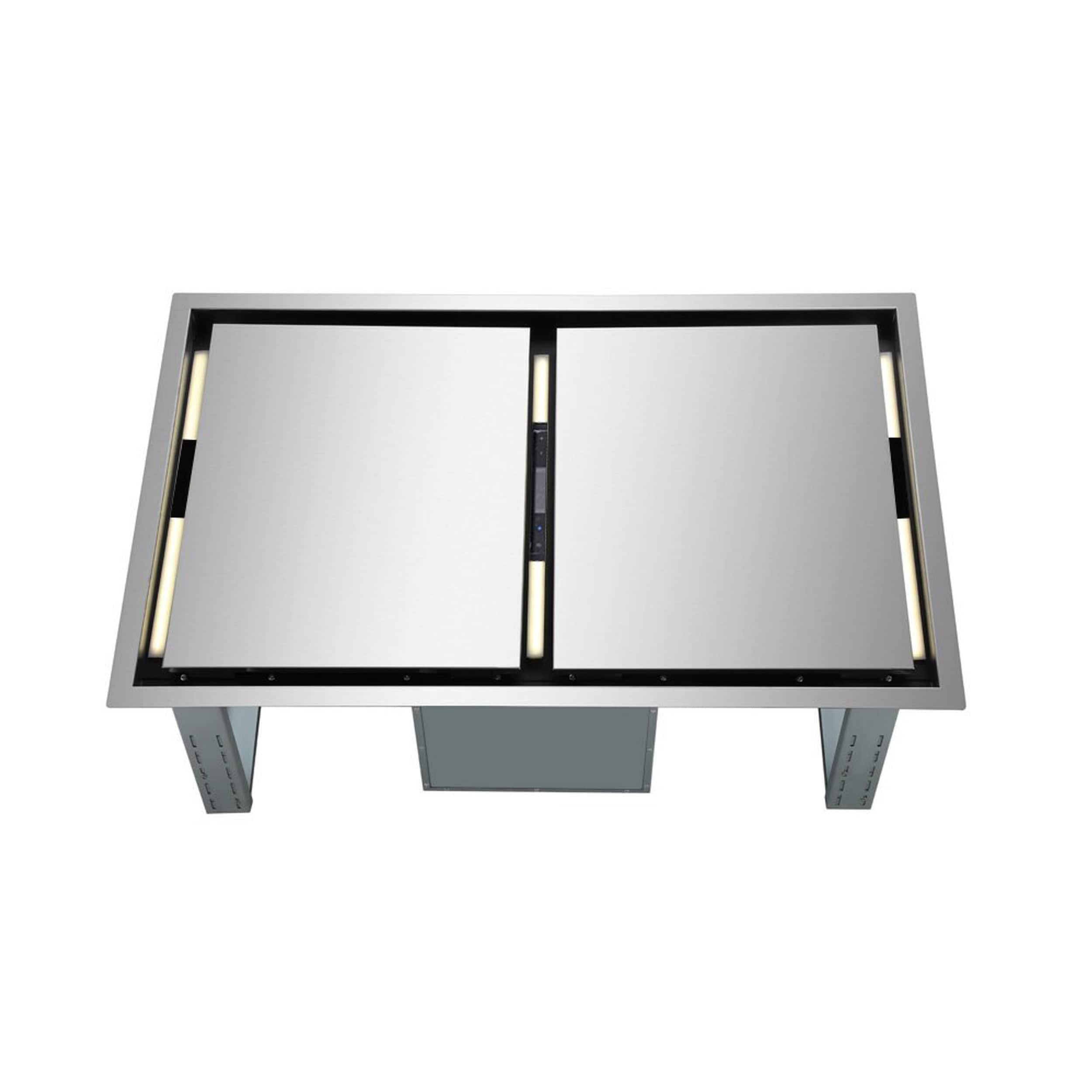 Front. Forno Appliances - Arezzo 44" Ceiling Range Hood with Perimetric Heat, Odor, Gases and Steam Air Capture - Stainless steel.